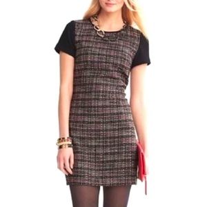 Banana Republic Black and Brown Plaid Dress